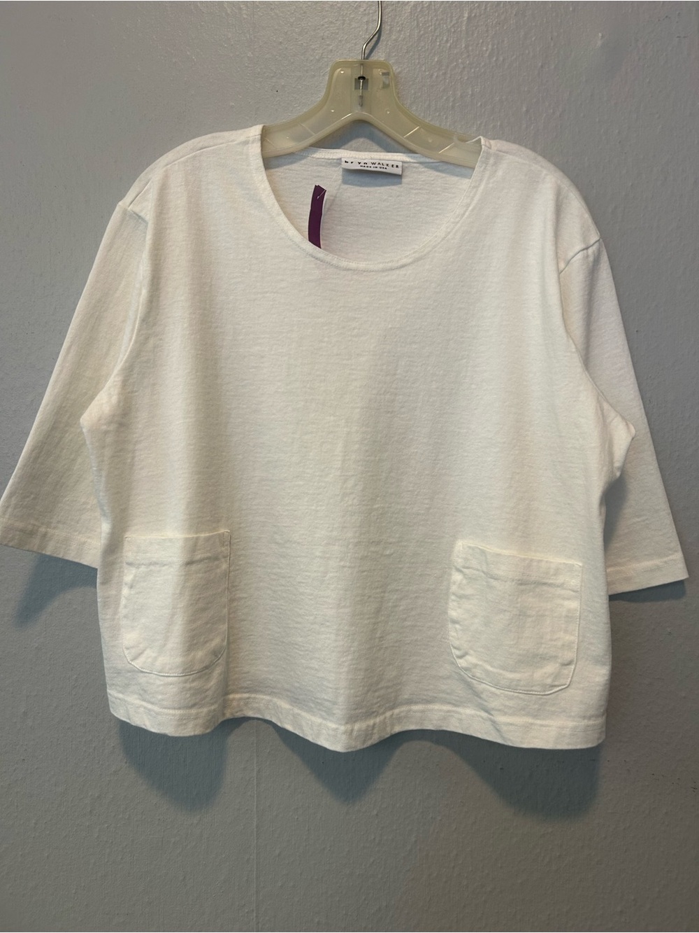 bryn Walker White Crewneck Top